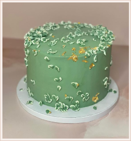 Sage Green Birthday Cake